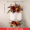 Placa de Boas-Vindas Flores Decoração de Casamento Placa de Água Flores de Seda Noivado Celebração de Casamento Decoração Arranjo Adereços para Fotos