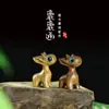 Sándalo Verde Ciervo Tallado con Tú Jirafa Pequeños Adornos Ciervo Lindo Dibujo Animado Ciervo Devorador de Sueños Colgante DIY Colgante
