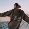 Nuevo Producto de Comercio Exterior: Sudadera con capucha estampada con patrón de letras retro para hombre y mujer, corte holgado