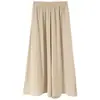 Pantalones Culotte de Lino Color Albaricoque para Mujer, Estilo Delgado de Verano, Nuevos 2026 de Cintura Alta, Pantalones Cortos de Seda Helada con Caída