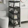 Prateleira de Cozinha de Chão Multicamadas Carrinho Pequeno Móvel Prateleira de Armazenamento Multifuncional para Vegetais e Temperos Transfronteiriço