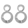 Diseño de moda transfronterizo europeo y americano, metálicos, brillantes, aretes plegables, aretes geométricos de pétalos vintage para mujer