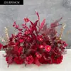 Novo Suporte de Chão para Flores de Casamento 50cm Flores Realistas Decoração de Casamento Arranjo de Flores Palco T Flores para Corredor Flores Artificiais de Casamento