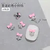 2026 Novas Decorações de Liga de Natal para Nail Art Mini Laços Coloridos Sino Dourado e Prateado Decoração de Unha Strass