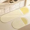Alfombrilla de Barro de Diatomeas Estilo Simple Baño Cocina Absorbente de Agua Antideslizante Secado Rápido Frotar Puerta Resistente al Desgaste Fácil de Cuidar Goma