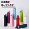 Copo Térmico de Aço Inoxidável Transfronteiriço, Copo Portátil com Canudo, Garrafa de Água Esportiva Portátil para Exterior com Cintura Estreita, Chaleira para Montanhismo Personalização