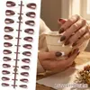24 Piezas de Uñas Postizas Estilo Francés Color Blanco Sólido de Longitud Media en Tonos Nude y Rosa, Puntas Completas para Uñas, Ultradelgadas y Aclarantes