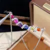Colar Ponte Arco-Íris Sorriso Dopamina Verão Strass Design Nicho Exquisito Alto Padrão Temperamento Corrente da Clavícula Feminino Atacado