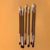 Ventas Directas de Fábrica Nuevo Pincel de Maquillaje Doble Cara Mango Largo Pincel para Sombras de Ojos Algodón para Sombras de Ojos Se Puede Fijar a Herramienta de Maquillaje