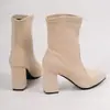 Botas elásticas estilo Martin para mujer, botines ajustados de punta fina, sin cordones, a la moda, nuevos para otoño e invierno 2026, botines cortos de gamuza, retro, elegantes