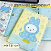 Capa de Chuva Azul Coelho Miffy Caderno de Couro com Páginas Fofas Coloridas e Caderno Diário de Impressão para Estudantes de Alta Qualidade