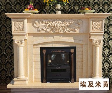 埃及米黄柱子壁炉