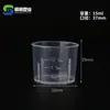 Taza medidora de plástico transparente de 5-100 ml, taza con escala engrosada, taza medidora pequeña para reempaque, taza medidora experimental de PP, taza para muestreo y reempaque