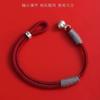 Pulsera de Cuerda Roja para el Año del Dragón y el Año de la Vida Plata de Ley Nueve Palacios Bagua Pulsera de Cuerda Tejida a Mano para Hombres y Mujeres Cuerda Estilo Tíbet