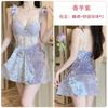 Marca Guiruo Lingerie Luxo Acessível Tentação Renda Decote Profundo Push-Up Almofada Extra para Seios Veludo Roupão Feminino Conjunto 4769