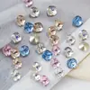 Decoración de Uñas Cuadradas Gruesas de Moda Diamante Deslumbrante Nido de Pájaro Corte Fondo Puntiagudo Cuadrado Irregular Pedrería para Uñas
