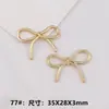 Acessórios de joias de liga DIY pingente de laço brincos pulseira colar materiais de decoração para roupas corrente de suéter pingente