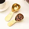 Cuchara medidora de café de acero inoxidable estilo Ins con forma de gota de agua 15 ml 30 ml cuchara medidora para hornear cuchara para leche en polvo acero inoxidable 304