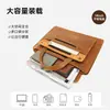 Maletín Vintage de Cuero Crazy Horse de Nuevo Modelo Transfronterizo para Viajes de Negocios, Bolso Portátil para Laptop con Múltiples Compartimentos de 14 pulgadas, Bolso para Viajero