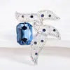Nuevo Broche de Cristal de Imitación con Forma de Lazo de Alta Gama Exquisito Lujo Diseño de Corsage Pin Exagerado de Nicho Accesorios