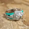 Venta Directa de Fábrica Cao Shi Anillos Vintage para Mujer, Anillos Chic Retro Británico, Estilo Geométrico de Personalidad Nicho con Esmalte