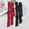 Lenço de Bolinhas Retro Estilo Americano Hot Girl para Mulheres, Primavera e Outono, Fino, Versátil, Design de Nicho, Estilo Milênio, Lenço Longo