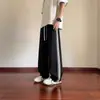 Pantalones Casuales de Rayas Laterales Tricolor Estilo Americano para Hombre de Primavera y Otoño, Pantalones Deportivos de Pierna Ancha Rectos Sueltos Versátiles de Moda