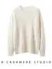 Suéter Grueso de Cachemira para Mujer, Cuello Redondo, Capa Base, Tejido Cálido, Holgado, Adelgazante, Elegante, Versátil, Camiseta Interior, Prendas de Punto