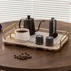 Bandeja de Té para el Hogar Juego de Té de Lujo Accesible Soporte para Tazas Sala de Estar Mesa de Burbujas Secas para Agua de Té Rectangular Una Sola Capa Bandeja de Drenaje 3447