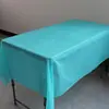 Fornecedor da Fabricante Toalha de Mesa Descartável para Festa Tecido Plástico PE Mesa de Sobremesa de Aniversário Toalha de Mesa Cor Pura 137*183cm