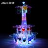 Junjie Night Bar KTV Suprimentos Suporte para Copo de Coquetel Suporte para Taça de Vinho Tinto XO Champagne Rack com Display LED Arte em Ferro