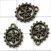 Mezcla 20 Colgantes de Aleación Serie Navidad Verde Antiguo Papá Noel Copo de Nieve Colgante de Regalo Accesorios de Joyería DIY
