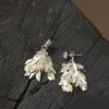 [Brilhante] Brincos de Espiga de Trigo Prateada Novos de Alta Qualidade Únicos Repelentes de Mosquitos Discos Clip de Orelha para Mulheres