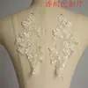Vestido de noiva bordado aplique peça flor artesanal faça você mesmo cabeça de noiva joia material branco vermelho preto renda acessórios de roupas