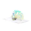Cartão de felicitações tridimensional de aniversário pavão dos sonhos pavão criativo escultura em papel feita à mão mensagem de bênção de Ação de Graças Amazon cartão pequeno atacado
