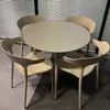 Combinación de Mesa y Sillas para Exteriores Tienda de Té con Leche Negra Mesa para Exteriores Patio de Ocio al Aire Libre Balcón de Plástico para Exteriores Impermeable y Protección Solar