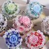 Flor de Rosa Nueva Artesanía Pesada Estilo Exótico Agujero Recto Cuentas Sueltas DIY Llavero para Teléfono Accesorios para Joyería Venta al por Mayor