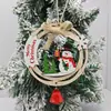 Suministro Transfronterizo de Campanas de Madera Recortadas de Navidad, Colgantes de Anciano Muñeco de Nieve, Accesorios para Decoración de Árbol de Navidad, Decoraciones