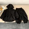 Ropa para Niños Conjunto de Otoño para Niños 2025 Primavera y Otoño Nuevo Bolsillo Tridimensional Elegantes Pantalones Cargo para Bebé Chaqueta de Moda