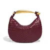 Bolso de Mano de Alta Gama Estilo Sardina 2026, Bolso Tejido de Bolita de Moda Hecho a Mano, Bolso Cruzado Simple Casual para Mujer