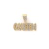Colgante de Letra Rey Completo de Diamante Cadena Cubana Hip-Hop Collar Redondo de Personalidad de Moda Europeo y Americano Accesorios para Hombres Venta al por Mayor
