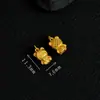 Prata 925 maciça banhada a ouro 24K em toda a peça, acessórios de joias DIY feitos à mão, pingentes de pulseira clássicos e fofos de desenho animado