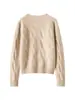 Cárdigan de Punto de Cachemira Retro Casual Nuevo 25 Otoño e Invierno para Mujer Reductor de Edad Suéter Holgazán Chaqueta Cuello Redondo con Botones