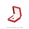Caja de Papel Rellena de Cuero Rojo para Joyería, Caja de Almacenamiento de Joyería, Caja para Anillos, Caja para Collares, Caja para Colgantes, Caja de Regalo