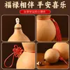 Pingente de cabaça natural, cabaça genuína, nó chinês, design auspicioso, rolha de madeira incrustada, decoração de porta, ornamento de sala de estar, tamanho grande, item colecionável