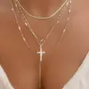 Joyería Europea y Americana de Nicho de Alta Gama, Collares de Retrato Multicapa, Cadenas Metálicas de Clavícula en Capas para Mujer, Accesorios de Moda