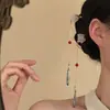 2026 Nuevo Estilo Xiu Jade Pinza para el Cabello con Patrón de Nube para Mujer con Borlas Largas, Accesorio para el Cabello Estilo Antiguo Hanfu, Pinza de Jade para Recogido Estilo Dinastía Song y Ming