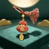 Estilo Étnico Chinês Brocado Song Ornamento de Cabacinha Pingente de Chaveiro Artesanato Decoração Presente Decorativo de Alto Padrão Venda por Atacado