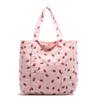 Bolso de Hombro Casual de Moda Simple de Tela de Pana de Gran Capacidad con Diseño de Fresa 2025 Primavera y Verano Nuevo Bolso Portátil para Mujer
