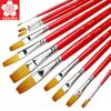 Sakura 281/288 PBT cabeça redonda cabeça plana caneta de pintura a óleo aquarela caneta guache tinta acrílica pincel arte pintura